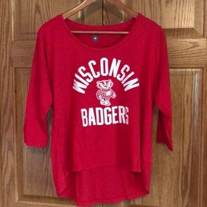 Wisconsin Badgers flowy 3/4 length top